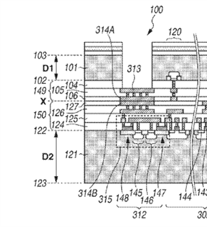 Canon Patent Application: Stacked image sensors