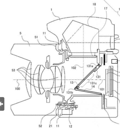 Canon patent on a hybrid pellicle mirror SLR