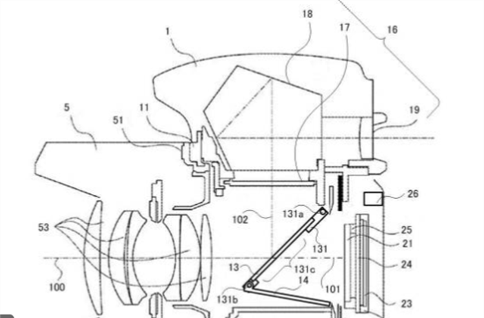 Canon patent on a hybrid pellicle mirror SLR