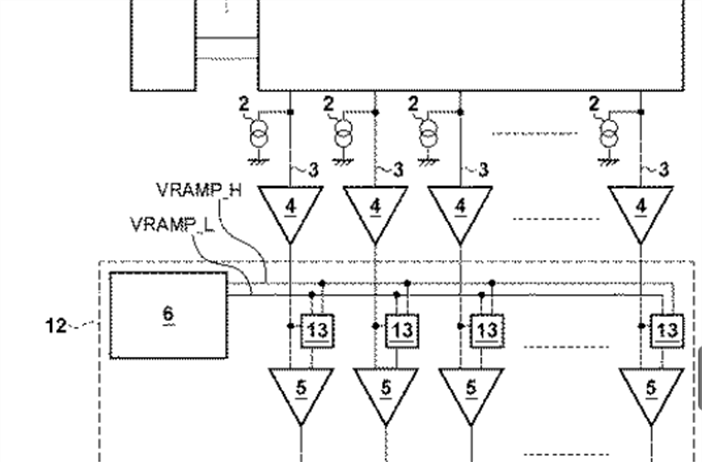 Canon patent application for improving dual ramp ADC sensor design