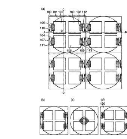 QPAF (quad pixel) sensor patent application