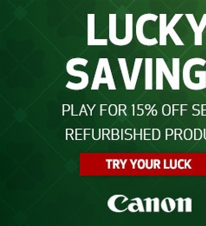 Canon USA - Lucky Savings event for Saint Patrick's day