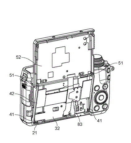 Canon Patent Application New Tilt screeen mechanism for EOS-M Cameras