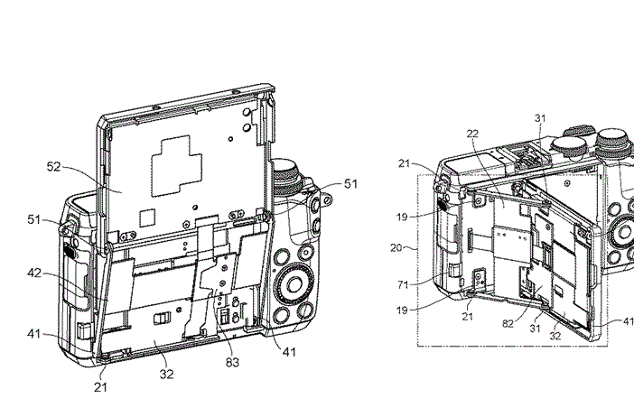 Canon Patent Application New Tilt screeen mechanism for EOS-M Cameras