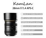 Kamlan previews the 28mm 1.4 for the EOS-M mount