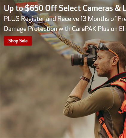 New Canon instant rebates until November 3rd