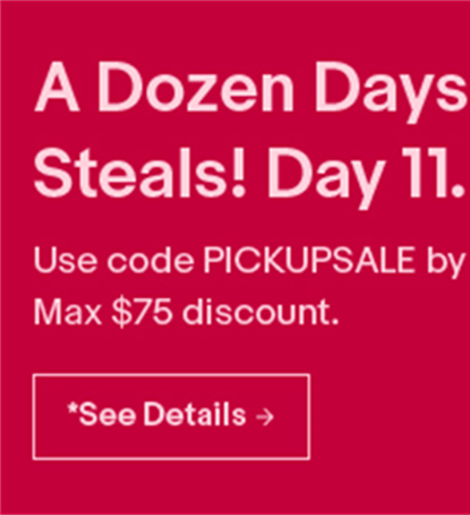 Ebay one day only deal 10-15% off